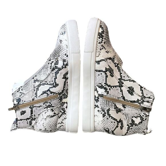 New Sneaker Boots Womens Black 7.5M Snake Print GLADY Waterproof Ankle Zip - Picture 15 of 16